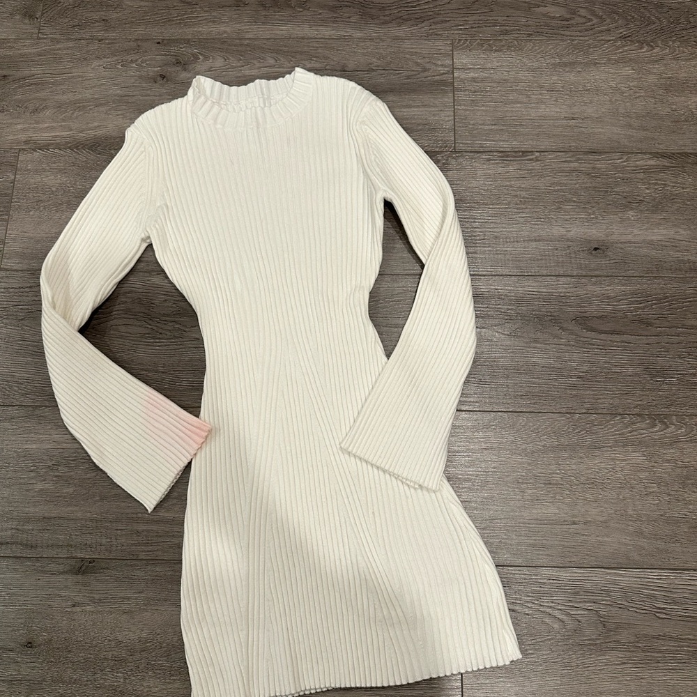 Long Sleeve Ribbed Dress - Picture 2 of 6
